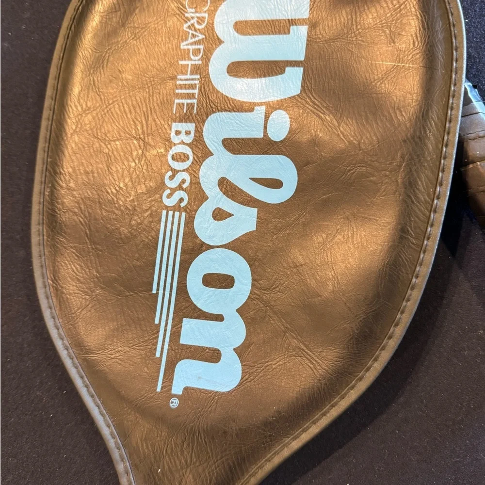 Graphite Boss Racket with Multicolor Strings - Picture 4 of 7